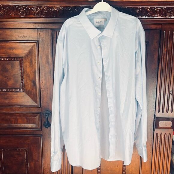 GOODFELLOW & CO LONG SLEEVE LIGHT BLUE SHIRT SIZE XXL - Picture 5 of 6